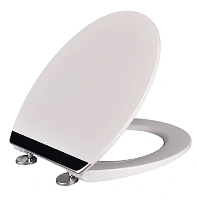 Immagine di Duroplast White Star Sedile WC con cerniere regolabili, chiusura rapida, sistema di abbassamento lento, colore: Bianco