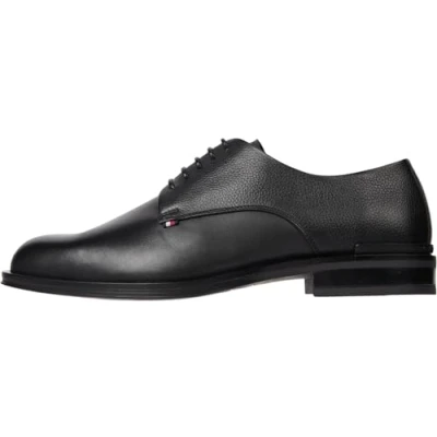 Immagine di Tommy Hilfiger Mixed Texture Derby Stringate, Uomo, Taglia: 42, Black Pelle