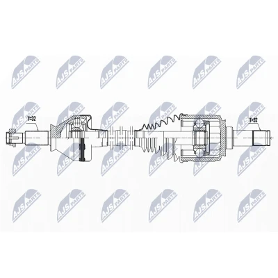 Immagine di NTY NPW MA 006 Albero motore / Semiasse Assale posteriore Dx 857