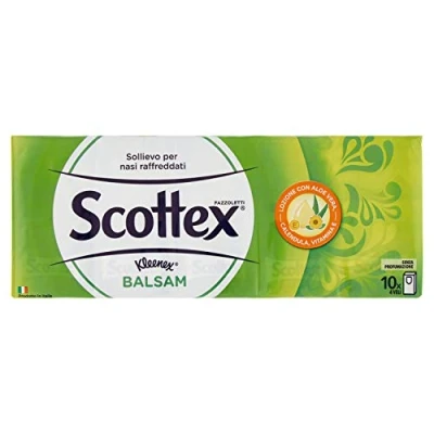 Immagine di Scottex Balsam Fazzoletti, Confezione da 10 Pacchetti