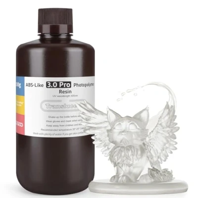Immagine di ELEGOO Resina ABS Like 3.0 Pro, LCD UV Rapida Alta Precisione, Non Brittle, Migliorata Forza e Durezza per LCD/DLP Stampante 3D Fotopolimerica, Traslucido 1000G