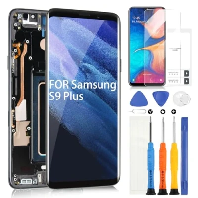 Immagine di ARSSLY per Samsung Galaxy S9 Plus LCD Display, S9+ G965 SM G965U Schermo Touchscreen Digitazer Assembly Sostituzione con Riparazione Kit(Nero Cornice)
