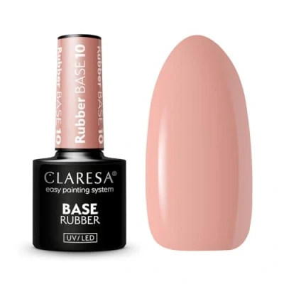 Immagine di Claresa Rubber Base 10 5ml aumodellante con fibre di vetro da utilizzare sia per coperture oppure allungamenti massimo 1 cm