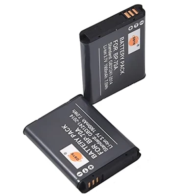 Immagine di DSTE BP70A Batteria ricaricabile agli ioni di litio (confezione da 2) compatibile con Samsung ST65 ST66 ST67 ST70 ST72 ST76 ST80 ST90 ST95 ST100 ST700 ST6500 SL50 SL605 SL630 WB30 F WB35F