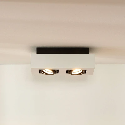 Immagine di Lucide Faretto a soffitto Xirax, 2 luci, bianco