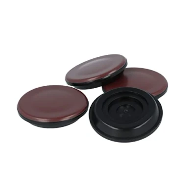 Immagine di GLEITGUT 4 x sottopentola per pianoforte in teflon marrone nero 65 mm
