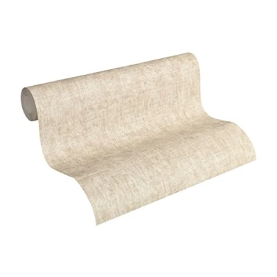 Immagine di A.S. Création Carta da parati Unita Greenery tessuto non 10.05 m x 0.53 Crema Beige Prodotto in Germania 322613 32261 3