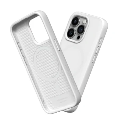 Immagine di RhinoShield SolidSuit Case Compatible with Magsafe for [iPhone 15 Pro] Shock Absorbent Slim Design Protective Cover Premium Matte Finish 3.5M / 11ft Drop Protection Classic White