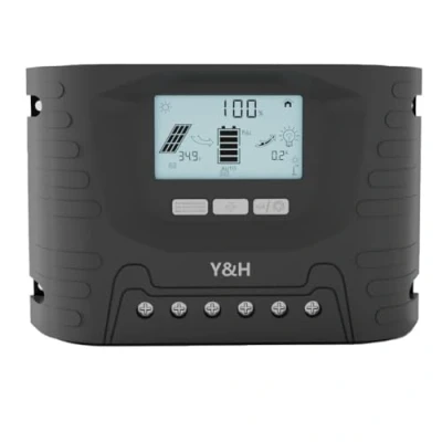Immagine di Y&amp;H 60A PWM 12V 24V 36V 48V AUTO Regolatore di Carica Pannello Solare Caricabatteria Fotovoltaico LCD MPPT Doppio USB, LCD, per batteria al piombo/ litio