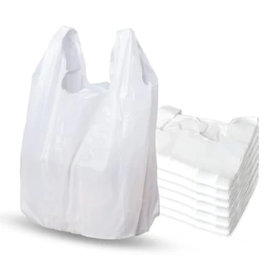 Immagine di Sacchetti per la spesa, in plastica, riutilizzabili, resistenti, 18 Mu (bianco (28 x 43 53 cm), 500 pezzi