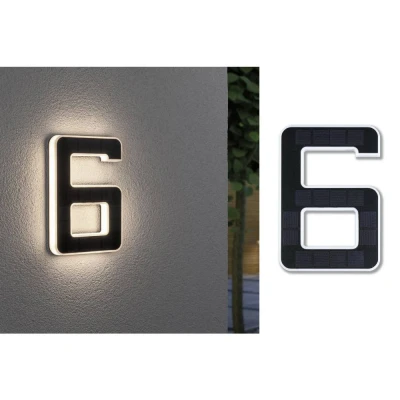 Immagine di PAULMANN 79847 Lampada solare per numero civico 0.20 W Bianco caldo Nero