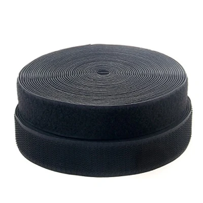 Immagine di TUKA 25mx40mm Nastro Gancio e anello da cucire, non adesivo Hook &amp; Loop striscia, Cucire On Magico Strisce Ideale per abiti 25m nastro, larghezza 40mm, Nero, TKB5033 Black