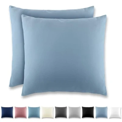 Immagine di REDKEY Coppia di Federe 80 x cm, Set 2 Tessuti per Cuscino Letto, con Cerniera Nascosta, 100% Microfibra è morbida e traspirante， Grigio blu