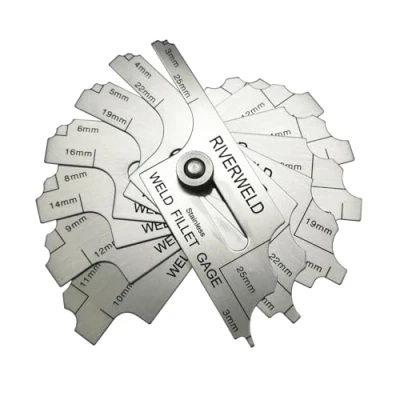 Immagine di RIVERWELD Set di 7 pezzi per saldatura a filetto Ispezione della in profondità Controlla la dimensione gola gamba del