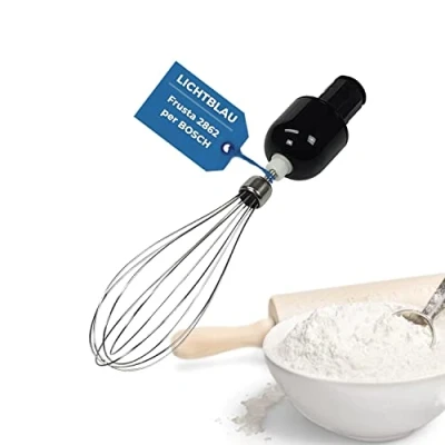 Immagine di Lichtblau Frusta 2862 con perno trascinatore 657378 657379 per frullatore a immersione 12019198 Bosch I di ricambio adatta anche MS6B MS6C MSM6S Accessori macchina da cucina