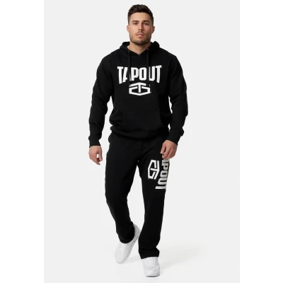 Immagine di Tapout Normale Passform Active Basic Felpa con cappuccio, Uomo, Taglia: Large, Black white
