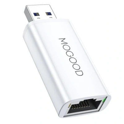 Immagine di MOGOOD Adattatore da USB 3.0 a Ethernet, di rete Gigabit Lan RJ45, Internet RJ45 100/1000 Mbps per Chromebook, laptop, Surface Pro