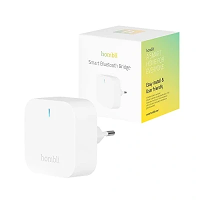 Immagine di Hombli Smart Bluetooth Bridge Gateway di Telecomando Senza Fili per Sensori Movimento e Contatto con Funzione App Installazione Facile Compatibile Google, Alexa Siri