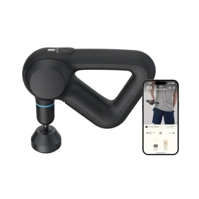 Immagine di TheraGun Prime Pistola Massaggiante Elettrica Portatile Massaggio a Percussione con App Intelligente e Bluetooth Dispositivo per Terapia Muscolare Profonda Tecnologia QuietForce, 5ª Gen