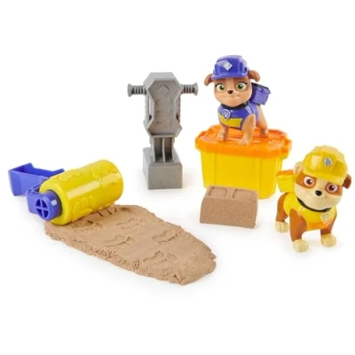 Immagine di Rubble &amp; Crew, Set Personaggi e Mix, con 85gr di sabbia 2 accessori per costruzioni, giocattoli bambini dai 3 anni in su