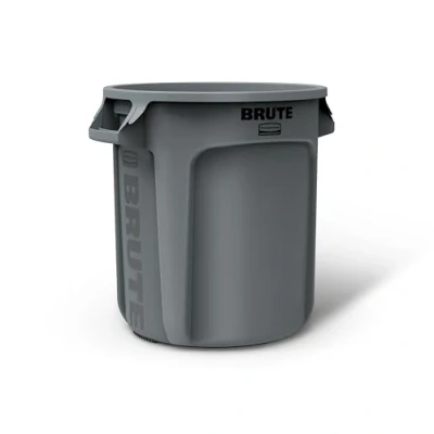 Immagine di Rubbermaid Commercial Products FG261000 Brute Contenitore Rotondo a Bassa Densità, in Polietilene LLDPE, Grigio