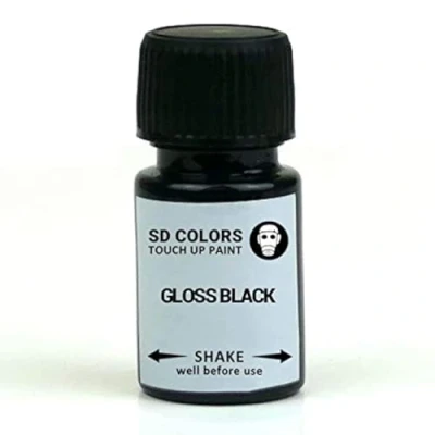 Immagine di SD COLORS Kit di Riparazione per Cerchi in Lega con Penna ritocchi, 15 ML, Colore: Nero Lucido (Solo Vernice)