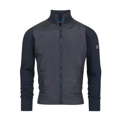 Immagine di Indicode Uomini INTwix Jacket Giacca da mezza stagione con colletto alto e cerniera Navy S