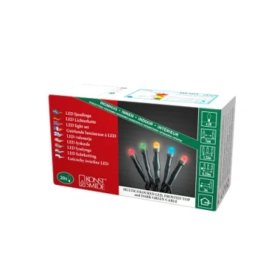 Immagine di Konstsmide 6341 520 Micro catena luminosa interno rete elettrica Numero di lampadine 20 LED (monocolore) RGB Lunghezza illuminata: 1.33 m smerigliata