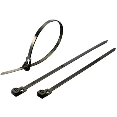 Immagine di TRU COMPONENTS 1592881 TC HVCR200BK203 Fascetta per cavi 200 mm 7.60 Nero riutilizzabili 100 pz.