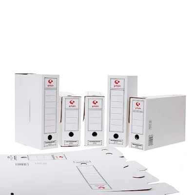 Immagine di Grafoplás 70905700 Confezione da 50 scatole per archivio definitivo in cartone, formato protocollo, 2 frontali documenti verticali e orizzontali, certificati FSC, 36 x 25,3 10 cm