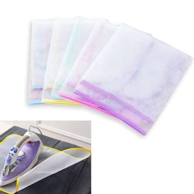 Immagine di Panno da Stiro,4 Pezzi di Maglia Protettiva Stiro Stiratura Protezione Protettivi a Scomparsa Rete Salvaspazio in Tessuto ad Alta Temperatura Colore casuale 40*60cm