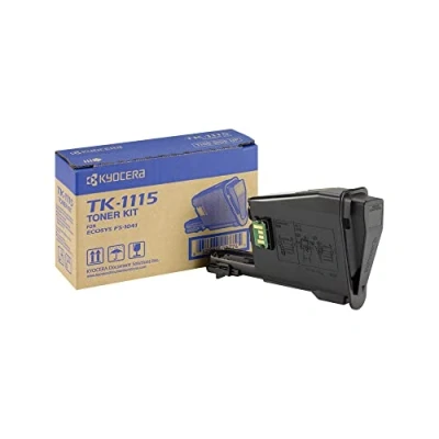 Immagine di Toner Kyocera TK 1115 nero. Cartuccia cartridge originale 1T02M50NL1. Compatibile per stampanti ECOSYS FS 1041, 1220MFP, 1320MFP