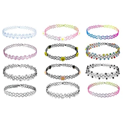 Immagine di Set di collane a girocollo “4U, per ragazza, donna e bambina (gioielleria alla moda, bigiotteria) multicolore