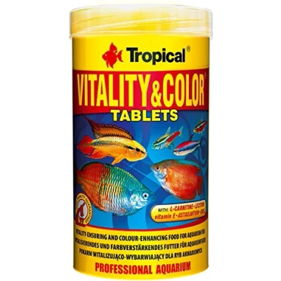 Immagine di Tropical Vitality&amp;Color Tablets A 250ml / 150g Mangime Vitali e dai Colori più intensi per Pesci d’Acquario