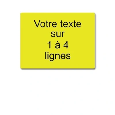 Immagine di Mygoodprice Targa con incisione personalizzata da 1 a 4 righe, 20 x 15 cm, adesiva, colore: Giallo