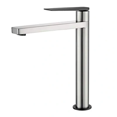 Immagine di GRIFEMA Lyon, Miscelatore Lavabo Alto, Rubinetto Monocomando per Bagno, Nichel Spazzolato [Exclusiva Amazon] [Esclusiva