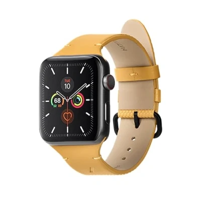 Immagine di Native Union Cinturino (Re) Classic per Apple Watch 42/44/45mm Materiali di origine vegetale Accessori in acciaio inossidabile con retro morbido (Kraft)