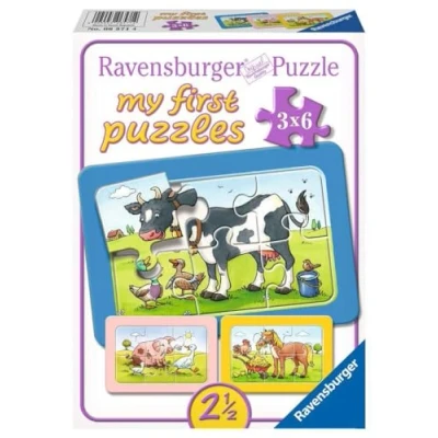 Immagine di Ravensburger 06571 My First Puzzle 3x6 Pezzi, Teneri Amici Animali
