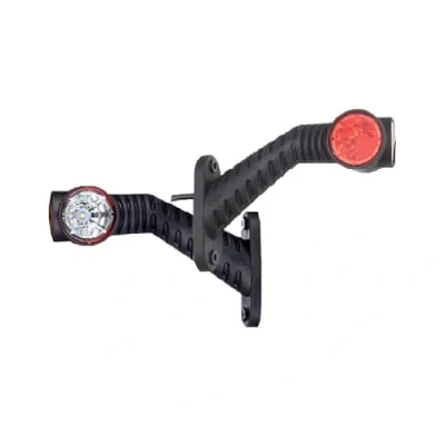 Immagine di HORPOL 2 luci a LED in gomma, 12 V, 24 con marchio di controllo E, luce posizione per camion, auto, bianco, lampada rossa