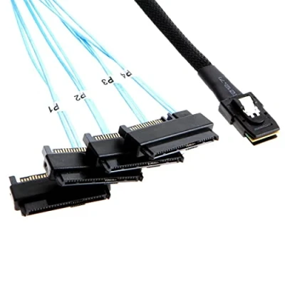 Immagine di CY Cavo di alimentazione interno da 100 cm, 36 pin, mini SAS SFF 8087 a 4 8482 Target Hard Disk e SATA