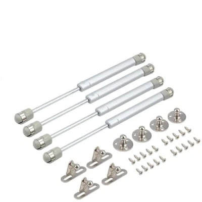 Immagine di Bohaner 200N Gas Puntone, 4Pcs Cabinet Door Cerniere Ascensore Molla Flap Puntone Supporto Stay Bar Box Stampa (Argento 200N)