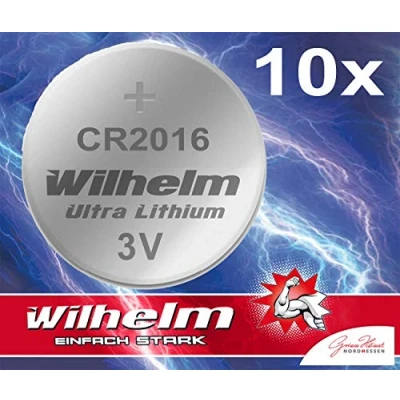 Immagine di Wilhelm Pila a bottone al litio, 3 V, 10 x CR 2016