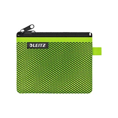 Immagine di Leitz WOW Astuccio a 2 Scomparti, Cerniera in Nylon, Lavabile, Adatta come Portafoglio, Formato S (14 x 10.5 cm), Verde, 40110054