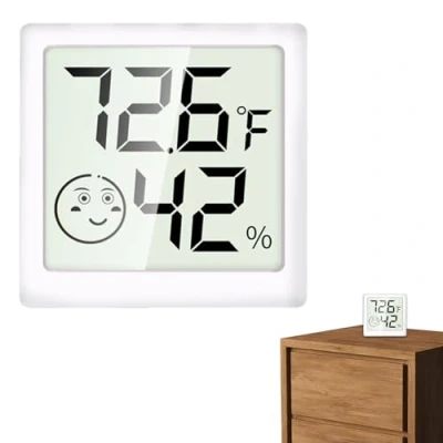 Immagine di termometro, sensore di temperatura ambiente senza fili ABS, indicatore umidità interno, termometro da parete, intelligente, misurazione compatta della