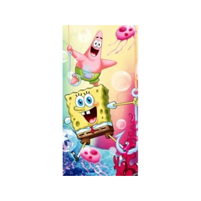 Immagine di Jerry Fabrics Sponge Bob Telo doccia, 70 x 140 cm, amici 012