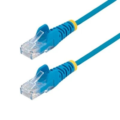 Immagine di StarTech.com Cavo di Rete Ethernet Snagless CAT6 da 1m Patch antigroviglio slim RJ45 Blu