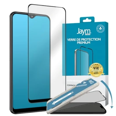 Immagine di JAYM Vetro temperato Premium per Samsung Galaxy S24 Plus Piatto 2.5D Garantito a vita rinforzato 9H Ultra resistente di alta qualità Asahi Applicatore su misura incluso