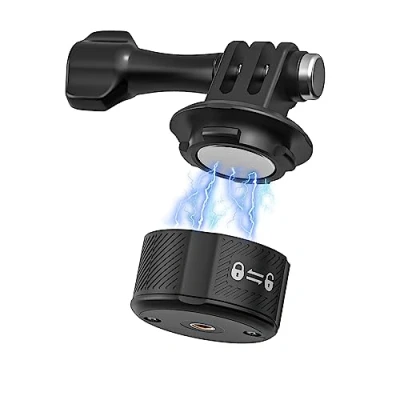 Immagine di SUREWO Base di montaggio a sgancio rapido per GoPro, supporto magnetico fotocamera da 1/4&quot; 20, compatibile con GoPro Hero 13 12 11 10 9 8 7 6 5, DJI Osmo Action 5Pro/4/3/2, Crosstour/Campark/AkASO