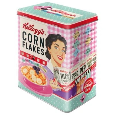 Immagine di Nostalgic Art Contenitori di Latta retrò l Kellogg&#039;s Happy Hostess Idea Regalo per la Cucina, Grande Scatola da caffè, Design Vintage, 3