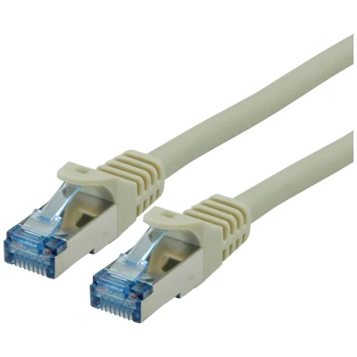 Immagine di Roline 21.15.2805 RJ45 cavo di rete, patch CAT 6A S/FTP 5.00 m Grigio doppia schermatura, Privo alogeni, Ritardante fiamma 1 pz.